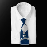 Corbata Tattoo Line Art | Monograma de gris azul de la Mar<br><div class="desc">Capturador abstracto de ensueño clásico azul marino, plateado y gris inspirado en los grandes Gatsby de la década de 1920 con el moderno y abstracto motivo artístico contemporáneo. El diseño de la geometría sagrada presenta varios colores de linealidad y formas que incluyen círculos, diamantes y cuadrados. El sofisticado estilo de...</div>