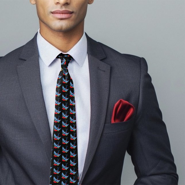 Corbata Tatuaje de estilo tradicional de golondrina azul a (Subido por el creador)