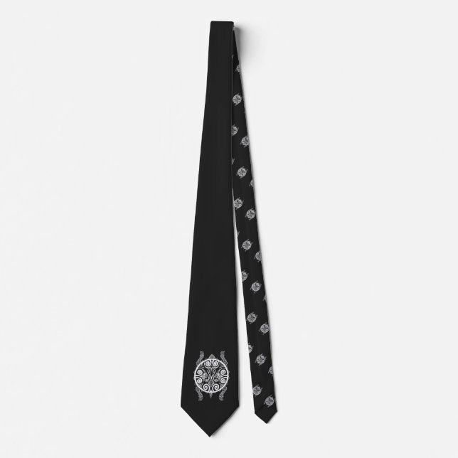 Corbata Tatuaje de tortuga guerrero Tiki (Anverso)