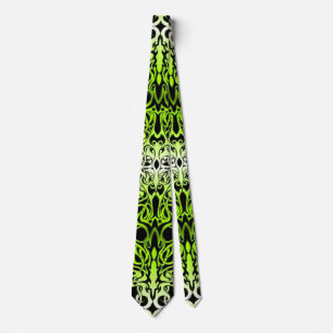 Corbata Tatuaje Tribal Celta Inspirado en Verde Bosque Mod
