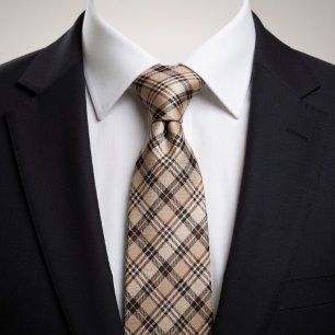 Corbata Taupe Cálido Beige Suave Marrón Espresso