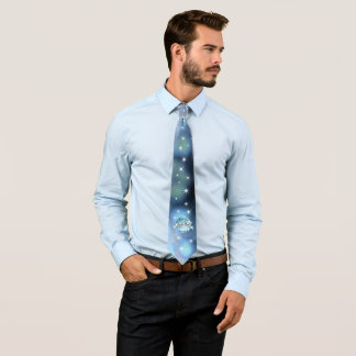 Corbata Te amo al patrón de las estrellas de la luna y la