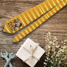 Corbata Te quiero papá foto de amarillo brillante