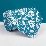 Corbata Teal Floral Pattern Custom Necktie<br><div class="desc">This custom necktie features a sophisticated floral pattern, making it a stylish and unique accessory. It's perfect for adding a touch of personality to any outfit, whether it's for a special occasion or everyday wear. The high-quality fabric ensures a comfortable and long-lasting wear, and the custom design allows you to...</div>