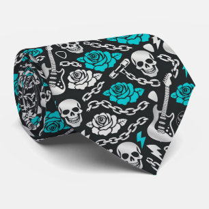 Corbata Teal Rose Rockwave