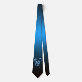 Corbata Teatro Máscara Luminescente Gradiente Azul Ombre