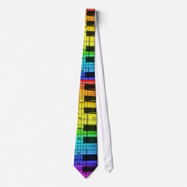 Corbata Teclado de piano del arco iris (Anverso)