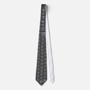 Corbata Teclado negro para computadora geek