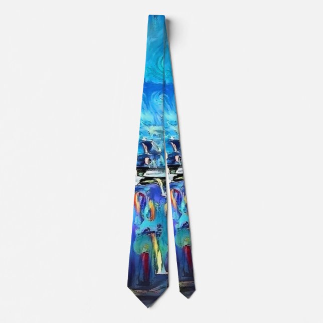 Corbata Teclado y código binario (Anverso)