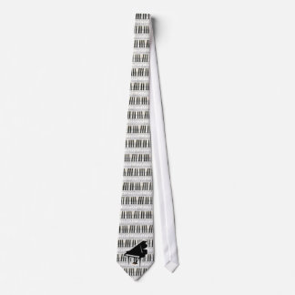 Corbata Teclado y notas de piano de cola