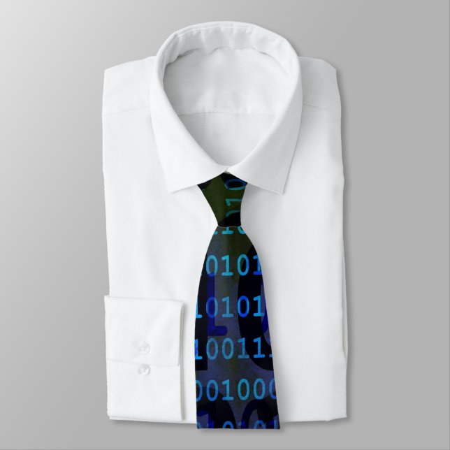 Corbata Tecnología Código Binario Tejido De Cuello (Atado)