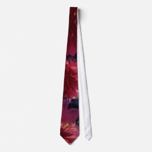 Corbata Tejido, bello diseño floral oscuro