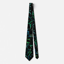 Corbata Tejido de brillo verde 1