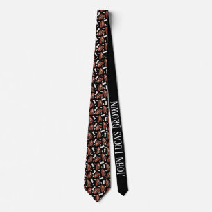 Corbata Tejido de cuello de impresión de hondo basset