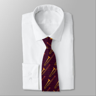 Corbata Tejido de Cuello de Maroon Trombone