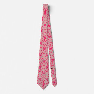 Corbata Tejido de cuello rosa con motivo japonés
