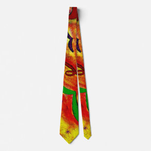 Corbata Tejido de curvas de loro