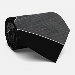 Corbata Tejido de diamante blanco negro monocromático