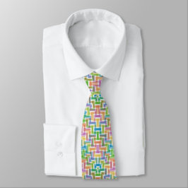 Corbata Tejido de patrón intrincado colorido