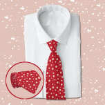Corbata Tejido de puntos de polka rojo<br><div class="desc">Una corbata roja vibrante con puntos de polka de diferentes tamaños . © ArianeC Ilustraciones -Todos los derechos reservados</div>