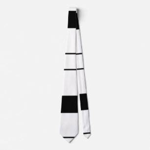 Corbata Tejido de rayas blancas y negras de estilo