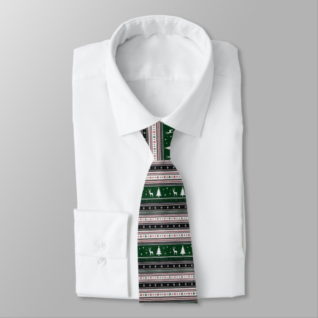 Corbata Tejido de vacaciones de Fair Isle (Atado)