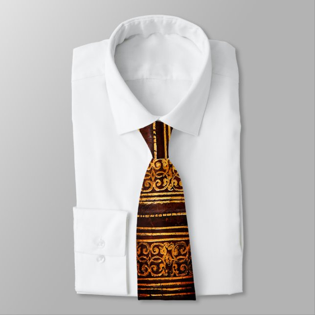 Corbata Tejido dorado decorativo (Atado)