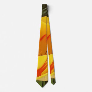 Corbata Tejido masculino de tulipanes amarillos