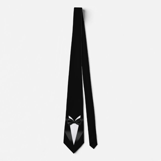 Corbata Tejido negro de remolino blanco (Anverso)