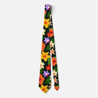 Corbata Tejido Tropical De Cuello Floral