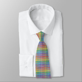 Corbata Tejidos de arcoiris blancos