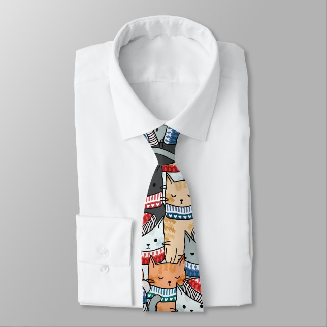 Corbata Tejidos de patrones de Gorras y estacas de inviern (Atado)