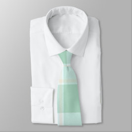 Corbata Tela escocesa de la verde menta
