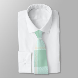 Corbata Tela escocesa de la verde menta