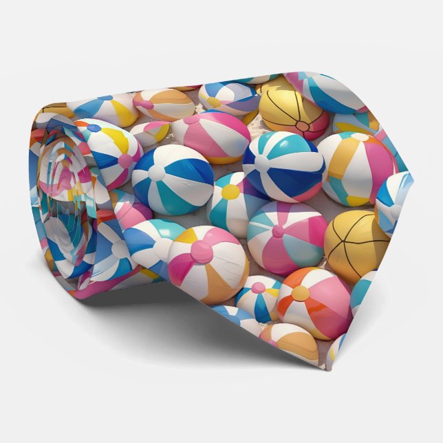 Corbata Tema de Pelota de Playa (Enrollado)