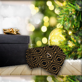 Corbata Temporada de Diamante Faux Gold en negro