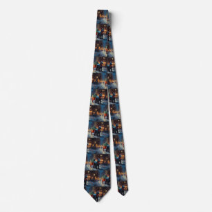 Corbata Temporada festiva de Navidad del Terrier escocés 