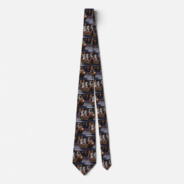 Corbata Temporada festiva de Navidad Havanese (Anverso)
