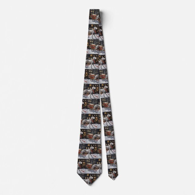 Corbata Temporada Navideña del Weimaraner (Anverso)