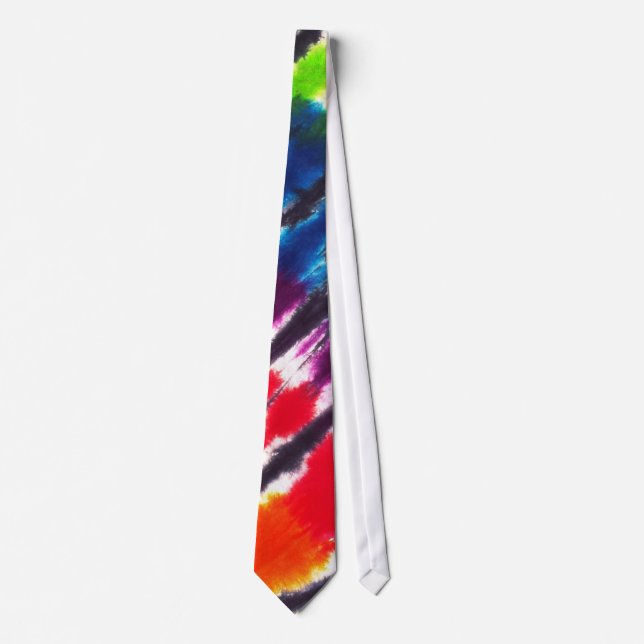 Corbata Teñido anudado multicolor (Anverso)