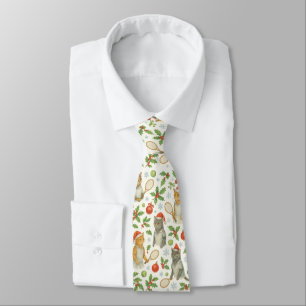 Corbata Tenis temático de Navidad para amantes del gato ju