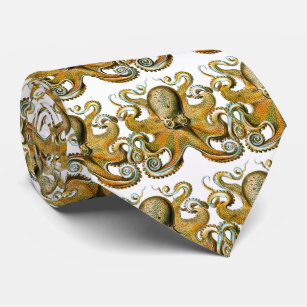 Corbata Tentáculos del vintage del dibujo del pulpo