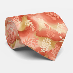Corbata Terracota Botánica - Floral Cálida Terrosa