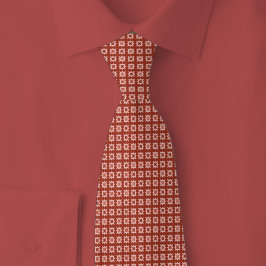 Corbata Terracota Geométrico 