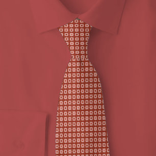 Corbata Terracota Geométrico
