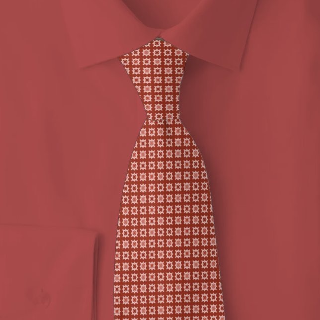 Corbata Terracota Geométrico  (Subido por el creador)