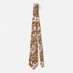 Corbata Terracota quemada Naranja Boho botánico moderno