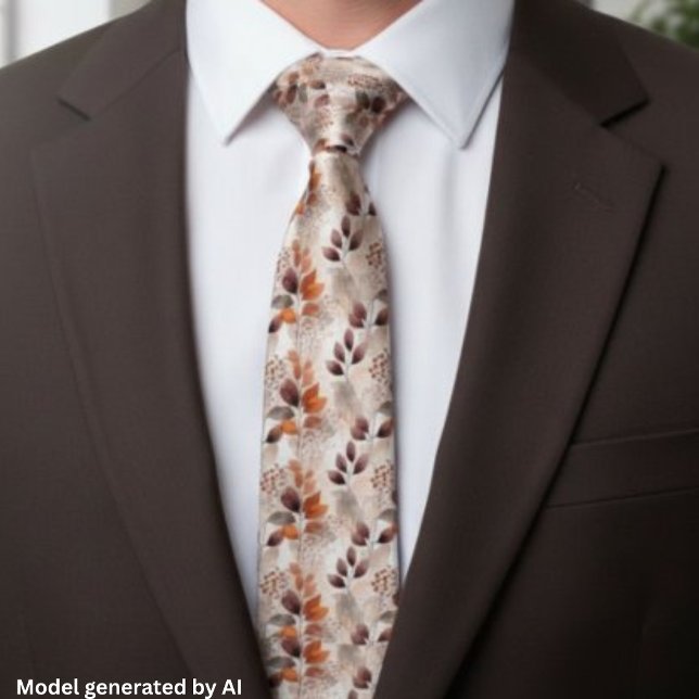Corbata Terracota y hojas de otoño borgoña | Boho Otoño (Subido por el creador)
