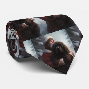 Corbata Terranova Con Santa Claus Navideño Festivo
