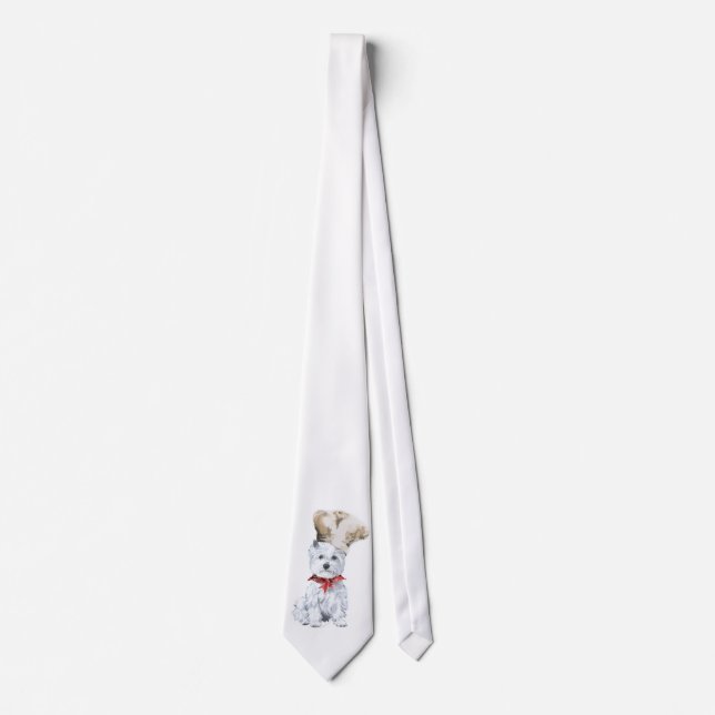Corbata Terrier Blanco de las Tierras Altas del Oeste Chef (Anverso)
